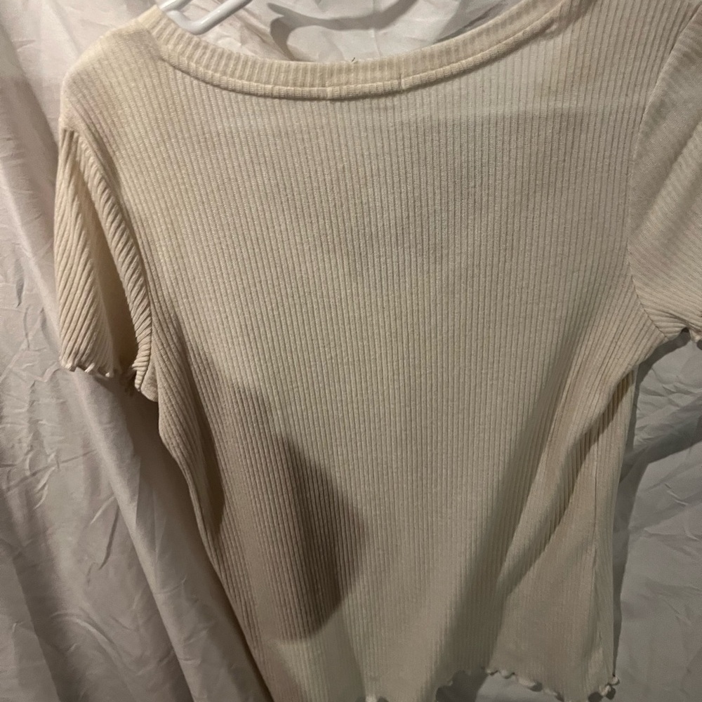 Maurices Ivory Button-Down Ribbed Top - Picture 4 of 4